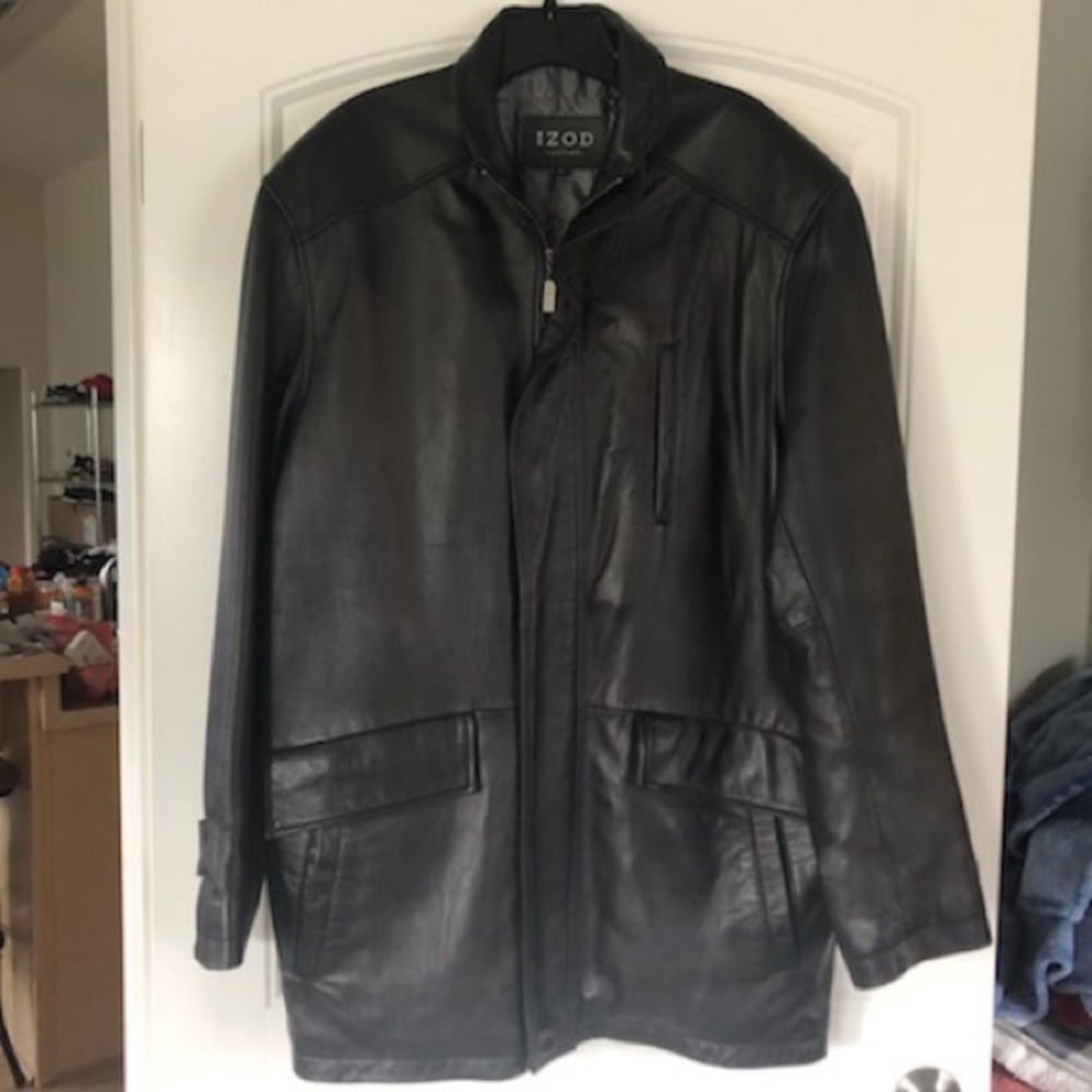 IZOD leather jacket men’s size XL like new